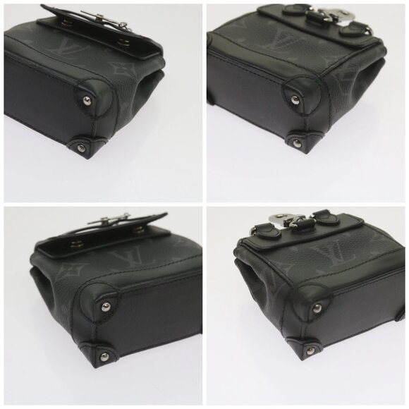 LOUIS VUITTON Monogram Eclipse Mini Steamer Pouch M00340 LV Auth 60001S - Picture 14 of 16